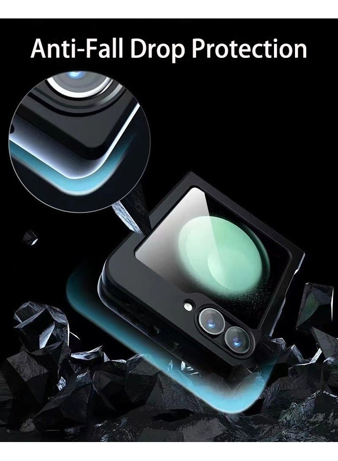 تنطبق على سامسونج غالاكسي Z فليب 6 المغناطيسي حماية الأكمام ، ماتي شفافة رقيقة جدا الهاتف الغطاء الخلفي ، ومكافحة بصمات الأصابع ، سامسونج غالاكسي Z فليب 6 صدمة حماية الأكمام ( أسود ) - Image 2