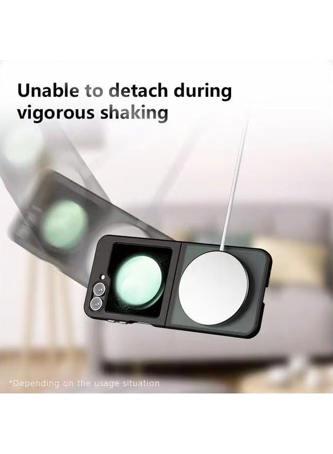 تنطبق على سامسونج غالاكسي Z فليب 6 المغناطيسي حماية الأكمام ، ماتي شفافة رقيقة جدا الهاتف الغطاء الخلفي ، ومكافحة بصمات الأصابع ، سامسونج غالاكسي Z فليب 6 صدمة حماية الأكمام ( أسود ) - Image 3