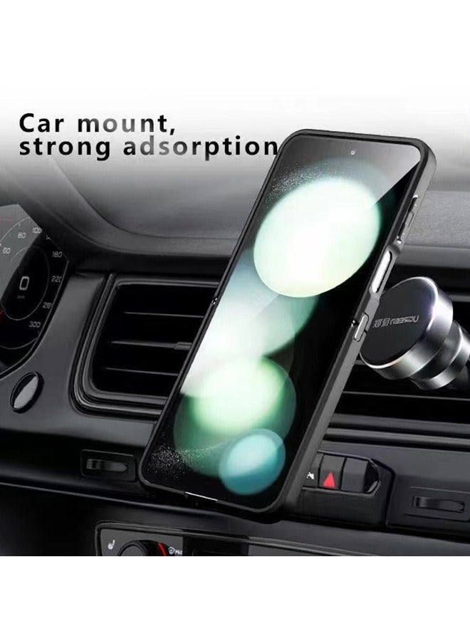 تنطبق على سامسونج غالاكسي Z فليب 6 المغناطيسي حماية الأكمام ، ماتي شفافة رقيقة جدا الهاتف الغطاء الخلفي ، ومكافحة بصمات الأصابع ، سامسونج غالاكسي Z فليب 6 صدمة حماية الأكمام ( أسود ) - Image 4