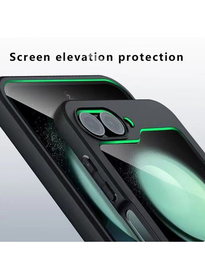 تنطبق على سامسونج غالاكسي Z فليب 6 المغناطيسي حماية الأكمام ، ماتي شفافة رقيقة جدا الهاتف الغطاء الخلفي ، ومكافحة بصمات الأصابع ، سامسونج غالاكسي Z فليب 6 صدمة حماية الأكمام ( أسود ) - Image 5