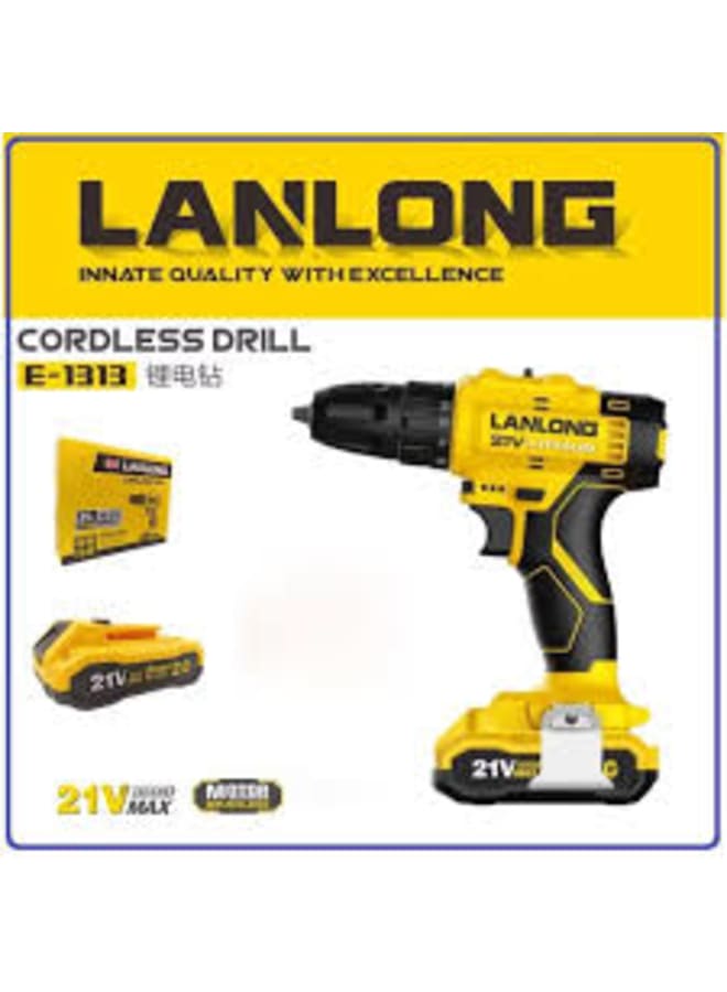 شنيور 21 فولت + 2 بطارية + شاحن لانلونج