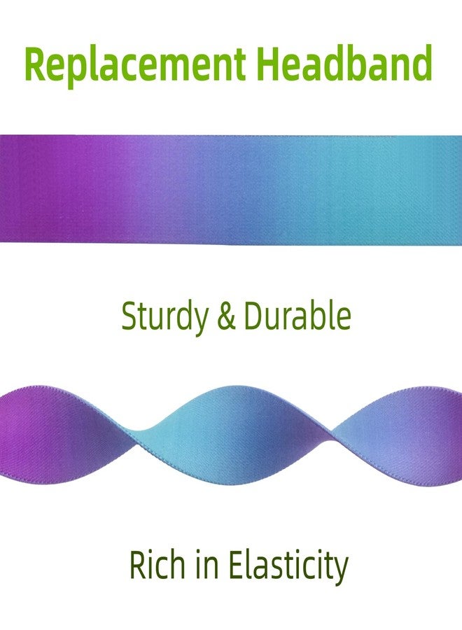 Saipomor SteelSeries Arctis Pro & 7 Compatible Headband Replacement - Elasticity Fabric Head Band (Purple & Blue) - Image 3
