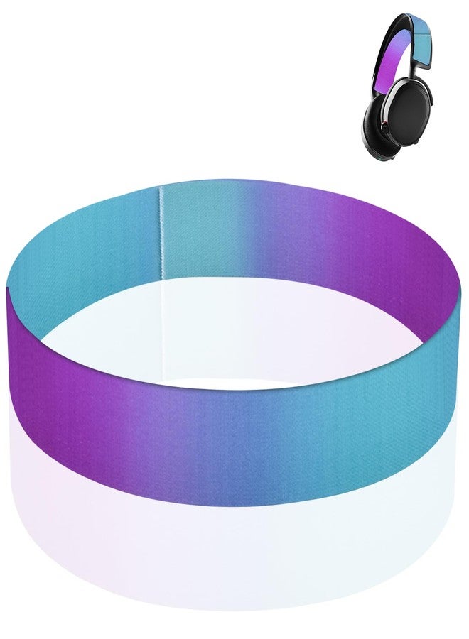 Saipomor SteelSeries Arctis Pro & 7 Compatible Headband Replacement - Elasticity Fabric Head Band (Purple & Blue) - Image 1