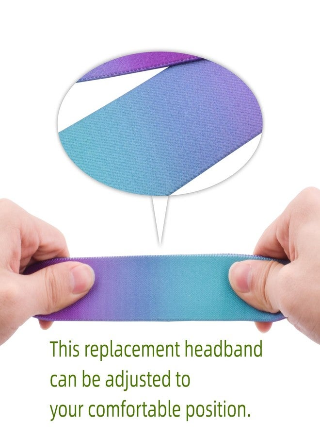 Saipomor SteelSeries Arctis Pro & 7 Compatible Headband Replacement - Elasticity Fabric Head Band (Purple & Blue) - Image 4
