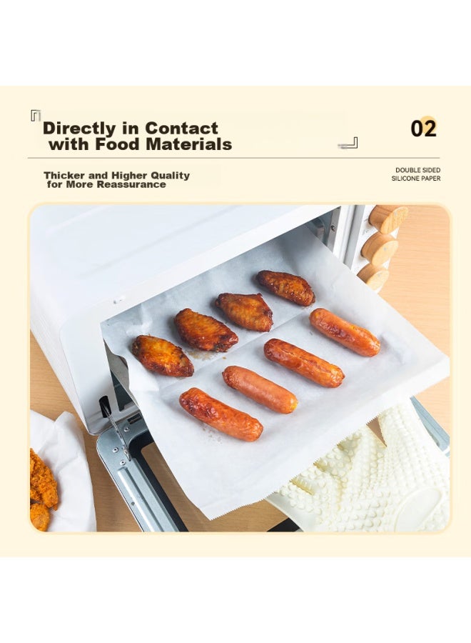 kaulus Kao Leshi Pull-out Silicone Paper, Rectangular, 200 Sheets/27x30cm Boxed, For Food Contact, Home Use, Oven-specific Paper - Image 3