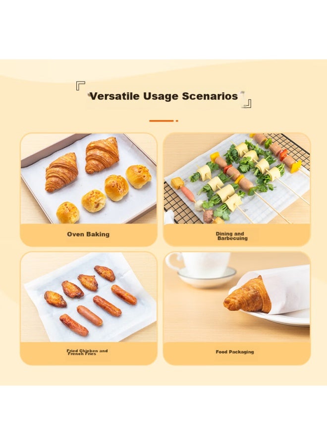 kaulus Kao Leshi Pull-out Silicone Paper, Rectangular, 200 Sheets/27x30cm Boxed, For Food Contact, Home Use, Oven-specific Paper - Image 4