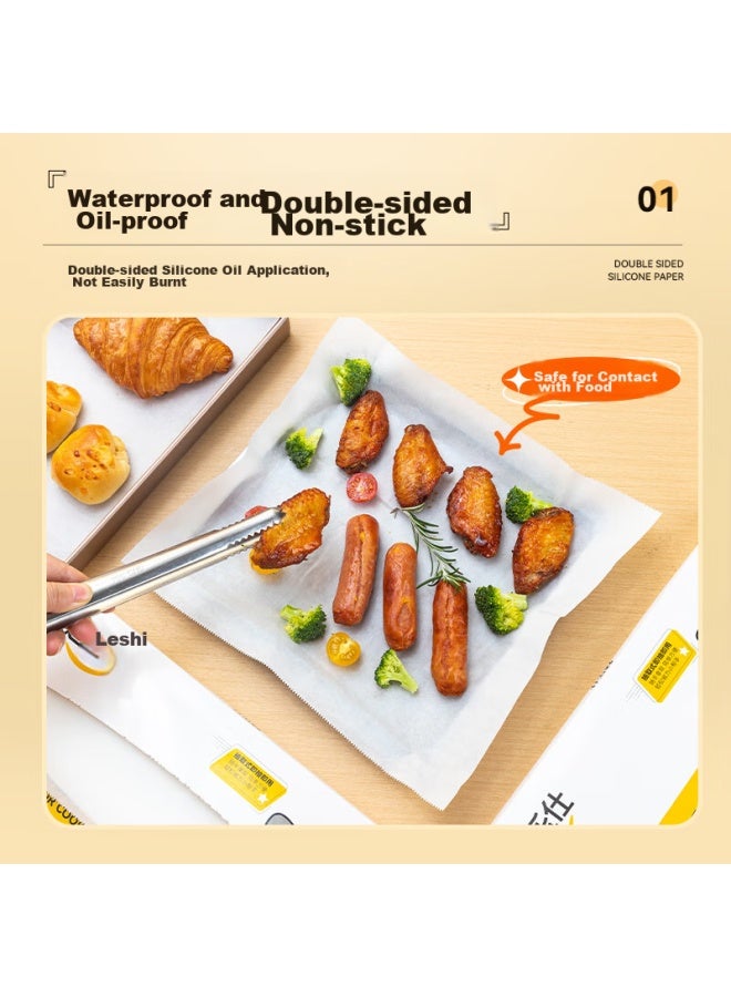 kaulus Kao Leshi Pull-out Silicone Paper, Rectangular, 200 Sheets/27x30cm Boxed, For Food Contact, Home Use, Oven-specific Paper - Image 2