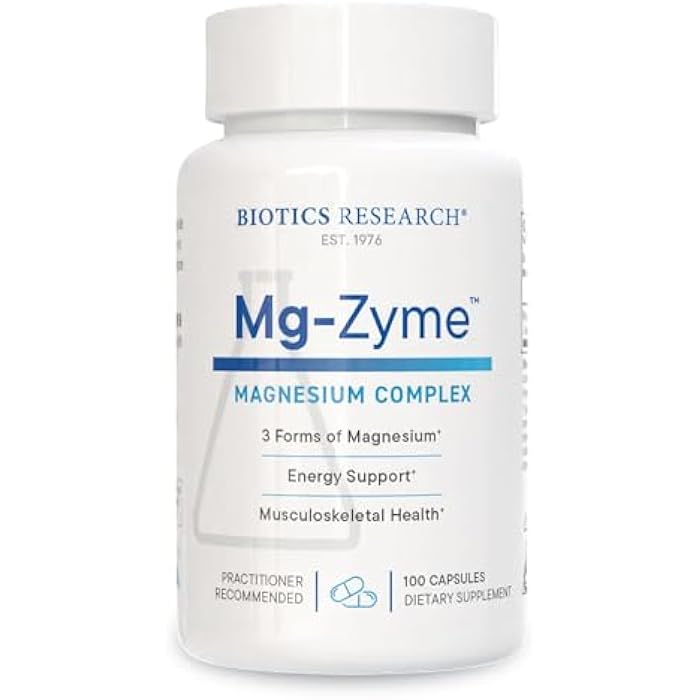 Biotics Research Mg-Zyme™ Triple Magnesium Complex 100 mg- Magnesium Glycinate, Gluconate, Aspartate Chelated Supplement, High Absorption, Support Sleep, Energy, Cardiovascular Health–100 Capsules - Image 1