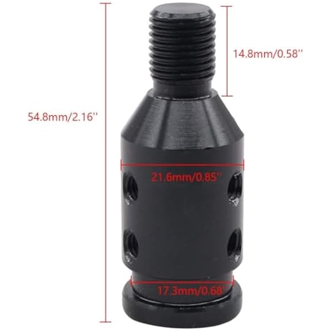 rayihni THE WHITE SHOP 1 SET Universal Manual Transmission Shift Knob Shifter Adapter M12125 with 8mm 95mm 10mm 12mm Adaptor - Image 3