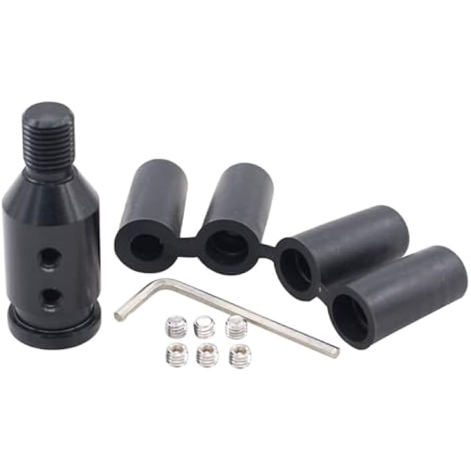 rayihni THE WHITE SHOP 1 SET Universal Manual Transmission Shift Knob Shifter Adapter M12125 with 8mm 95mm 10mm 12mm Adaptor - Image 2