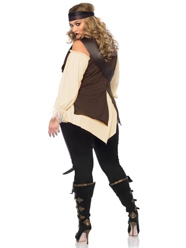 Leg Avenue Womens Plus Size Blackheart Pirate Captain Costume, 1X-2X, Multicolor - Image 2