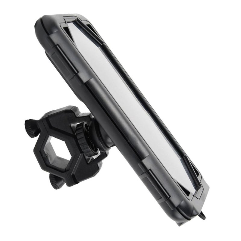 Black Rotatable 7 Inch Bike Phone Holder for Motorcycle and Bicycle Handlebar Mount - Image 2