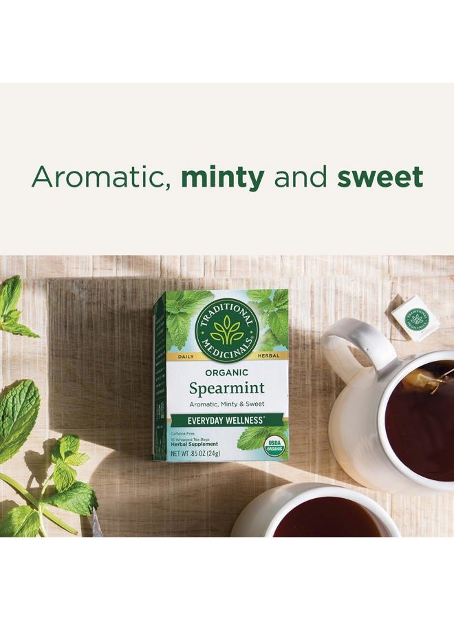 Traditional Medicinals Tea, Organic Spearmint, Supports Everyday Wellness, Healthy & Refreshing, 16 Tea Bags - Image 3