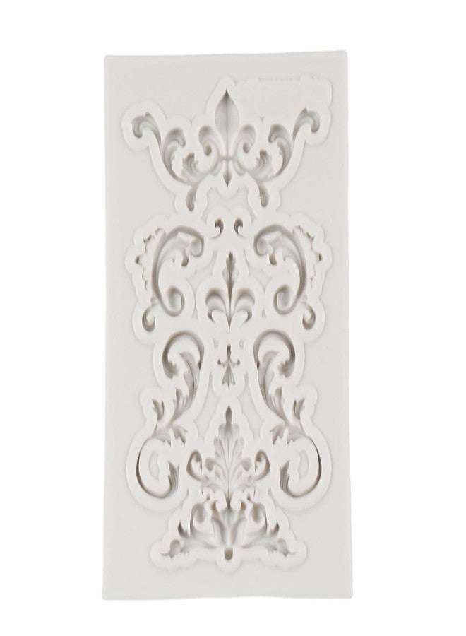 FCKEMLDS Baroque Style Curlicues Scroll Lace Fondant Silicone Mold Filigree Mold 3D Sculpted Flower Cake Molds For Cake Decoration Cupcake Topper Chocolate Candy Polymer Clay Gum Paste Set of 7 - Image 5