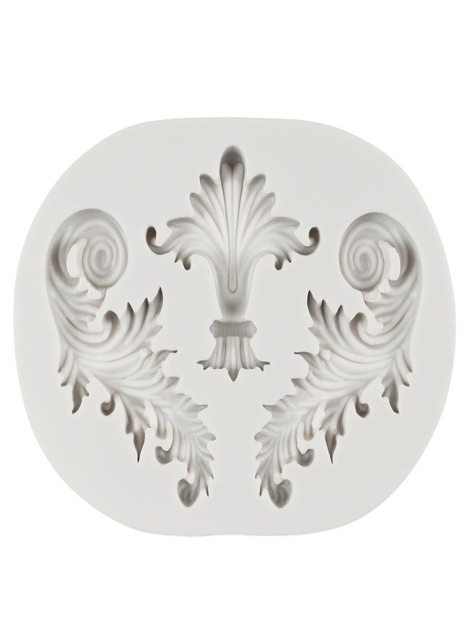 FCKEMLDS Baroque Style Curlicues Scroll Lace Fondant Silicone Mold Filigree Mold 3D Sculpted Flower Cake Molds For Cake Decoration Cupcake Topper Chocolate Candy Polymer Clay Gum Paste Set of 7 - Image 4