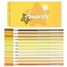 qianshan 12 Yellow Colored Pencils Oil Based Presharpened Wooden Colored Pencil Set for Adults Coloring Books Drawing Sketching Art Supplies No Duplicates - Image 2