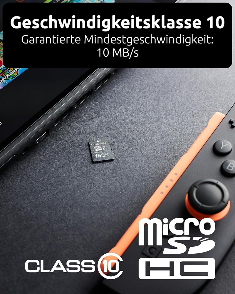 Intenso Premium Microsdhc Memory Card INCL. SD Adapter, Class 10 UHS-I, 16 GB, Black - Image 5