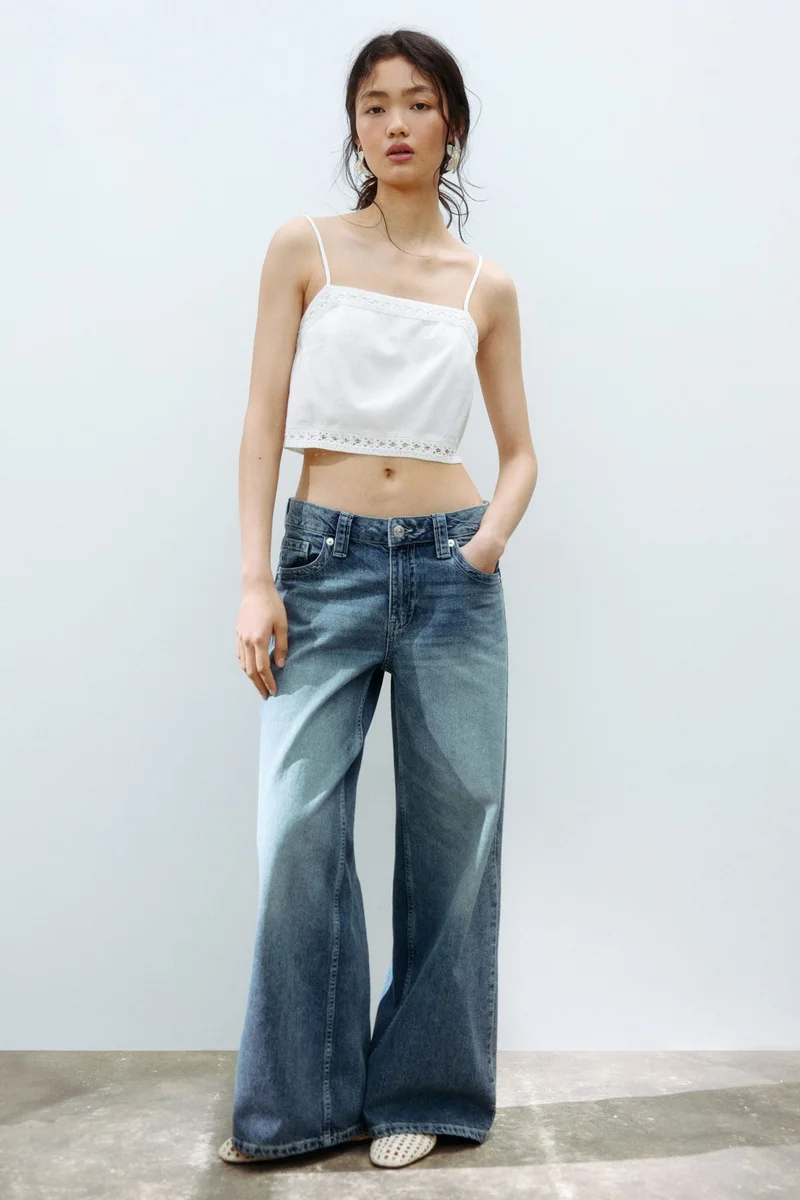 H&M Baggy Wide Low Waist Jeans