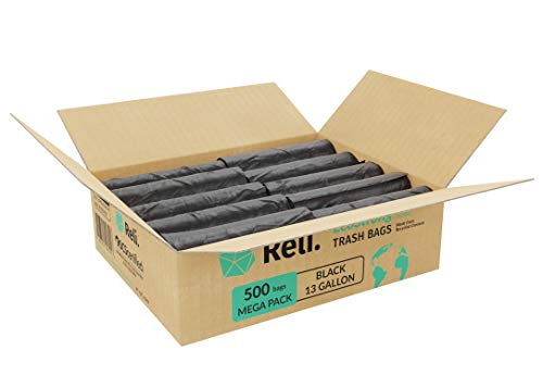 Reli. Reli EcoStrong 13 Gallon Trash Bags 500 Count Bulk Black EcoFriendly Made from Recycled Material - Image 5