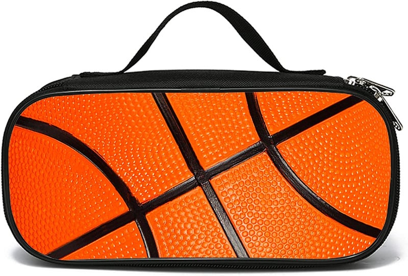 ROVOZAR Basketball Pen Holder Large Capacity Pen Bag With Compartment Zipper Pouch For Women Men - Image 2