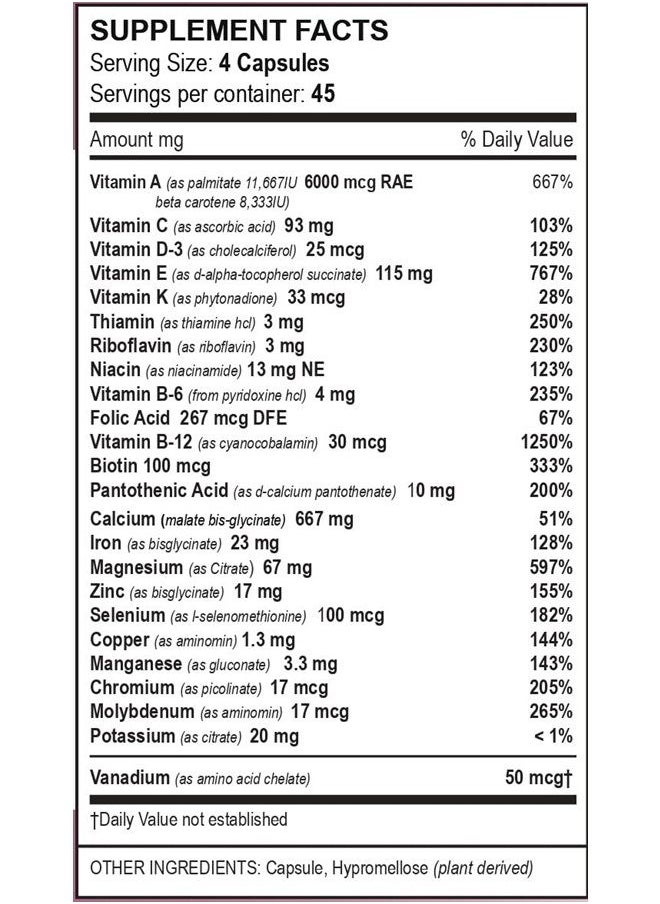 Vita4Life , Bariatric Multivitamins, Multi-Standard Formula – 180 Count  - Image 3