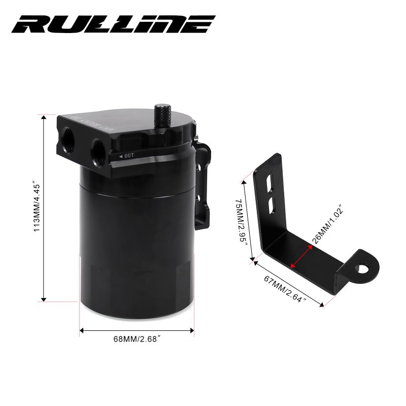 RULLINE Air Oil Separator Oil Catch Can Compatible with 20142018 Chevy Silverado 1500 GMC Sierra 1500 20152020 Chevy Tahoe Suburban GMC Yukon - Image 3