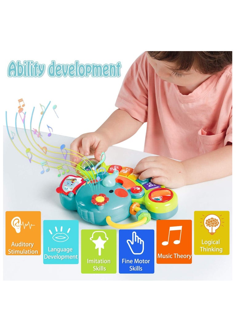 Baby Piano Toys for 1 Year Old Boy Girl Light Up Baby Toys 6 to 12 Months Musical Learning Toys for Infant Baby Toddler 6 9 12 18 24 Months Elephant Piano Keyboard Toys Gifts for 1 2 Year Old - Image 5