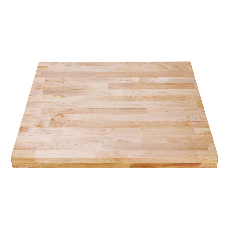 DuraSteel Solid Wood Table Top - 24 x 24 Butcher Block Countertop - Natural Maple Slab Wood Cutting Board for Kitchen Workbench Desk Top, Large Charcuterie Boards Counter Round Chopping Wooden Bamboo - Image 1
