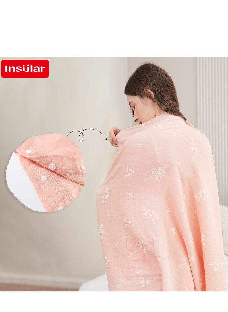 insular Cotton Nursing Cover for Breastfeeding, 360° Coverage, Breathable and Portable, Duck Pattern, Privacy Breast Feeding Cover for Baby 120*85cm - Image 5