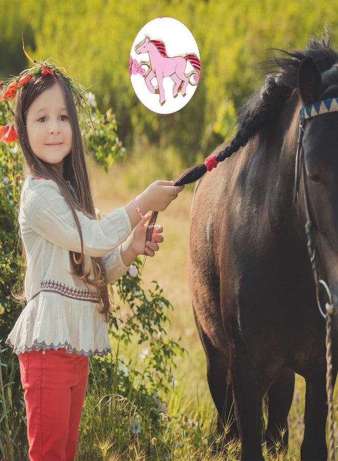 MTLEE 2 Pcs Galentine Horse Charm Bracelet Pink Year of The Horse 2026 Bracelet Favor Animal Lover Equestrian Jewelry Gift for Valentine's Day Teen Girl Boy - Image 3