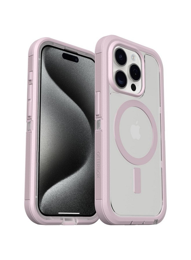 Otterbox OtterBox iPhone 15 Pro (Only) Defender Series XT Clear Case - Mountain Frost (Clear), Screenless, Rugged, Snaps to MagSafe, Lanyard Attachment  - Image 4