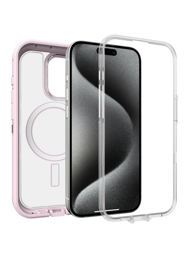 Otterbox OtterBox iPhone 15 Pro (Only) Defender Series XT Clear Case - Mountain Frost (Clear), Screenless, Rugged, Snaps to MagSafe, Lanyard Attachment  - Image 3