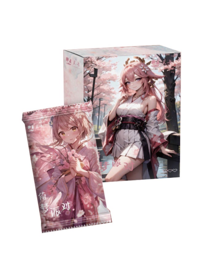 Lingka Qimeng Party Dream Attack Card Surrounding Girl Party Brilliant Listing Card Blind Box Unpacking-Color:Collection Card Goddess Story Fenghua Snow Moon Rainbow Chapter 2 Yuan Pack 30 Packs Of 90 Cards  - Image 5