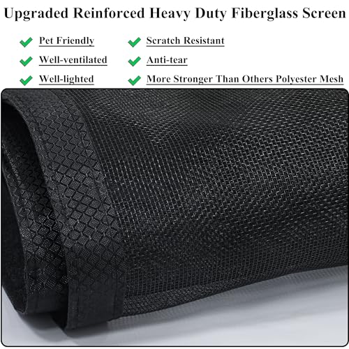 Mpmedo Magnetic Screen Door Upgraded-Model Full Strip Magnets,Fiberglass Heavy Duty Mesh Door Net Screen with Magnet,Full Frame Seal Retractable Mosquito Net for Door Single Front,Fit to 36"x80" - Image 5