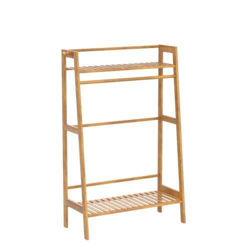 LEOPAX Bamboo Garment Rack with 2 Shelves & Hanging Rod | Clothing Organizer with Shoe Storage | Freestanding Clothes Rack for Bedroom, Entryway & Hallway (80×40×140 cm) - Image 4