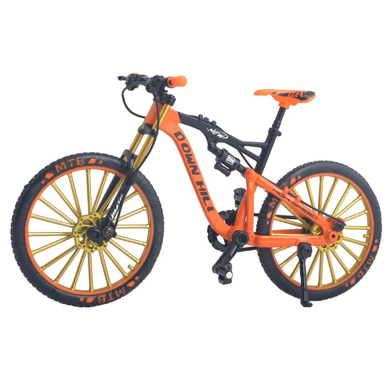 Ailejia Alloy Mountain Finger MTB Bike Downhill DH Downhill Bicycle Ornament Toy Mini DS Bicycle Racing Vehicles Toy Models Decoration Crafts for Home SOrange - Image 3