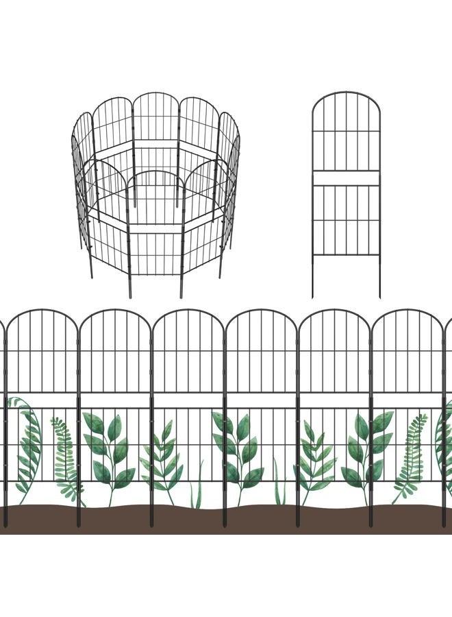 OUSHENG Decorative Garden Fence Fencing 10 Pack, 36in (H) x 10.8ft (L) Rustproof Metal Wire Panel Border Animal Barrier for Dog, Flower Edging for Yard Landscape Patio Outdoor Decor, Arched - Image 1