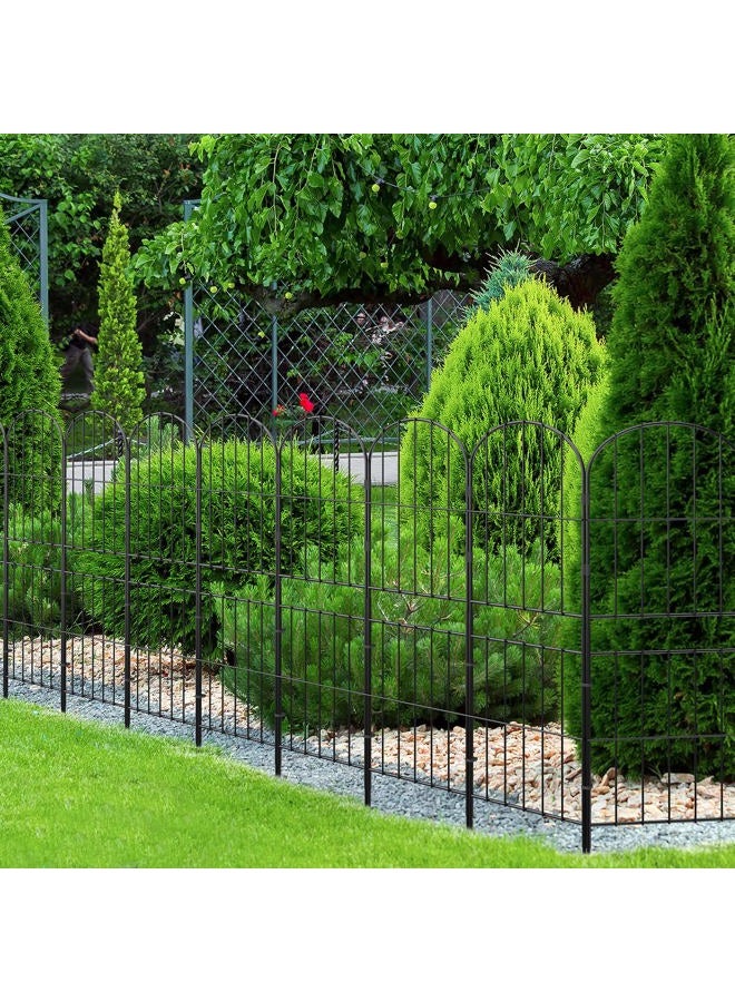 OUSHENG Decorative Garden Fence Fencing 10 Pack, 36in (H) x 10.8ft (L) Rustproof Metal Wire Panel Border Animal Barrier for Dog, Flower Edging for Yard Landscape Patio Outdoor Decor, Arched - Image 5
