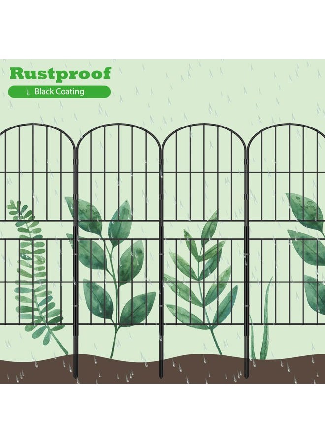 OUSHENG Decorative Garden Fence Fencing 10 Pack, 36in (H) x 10.8ft (L) Rustproof Metal Wire Panel Border Animal Barrier for Dog, Flower Edging for Yard Landscape Patio Outdoor Decor, Arched - Image 4