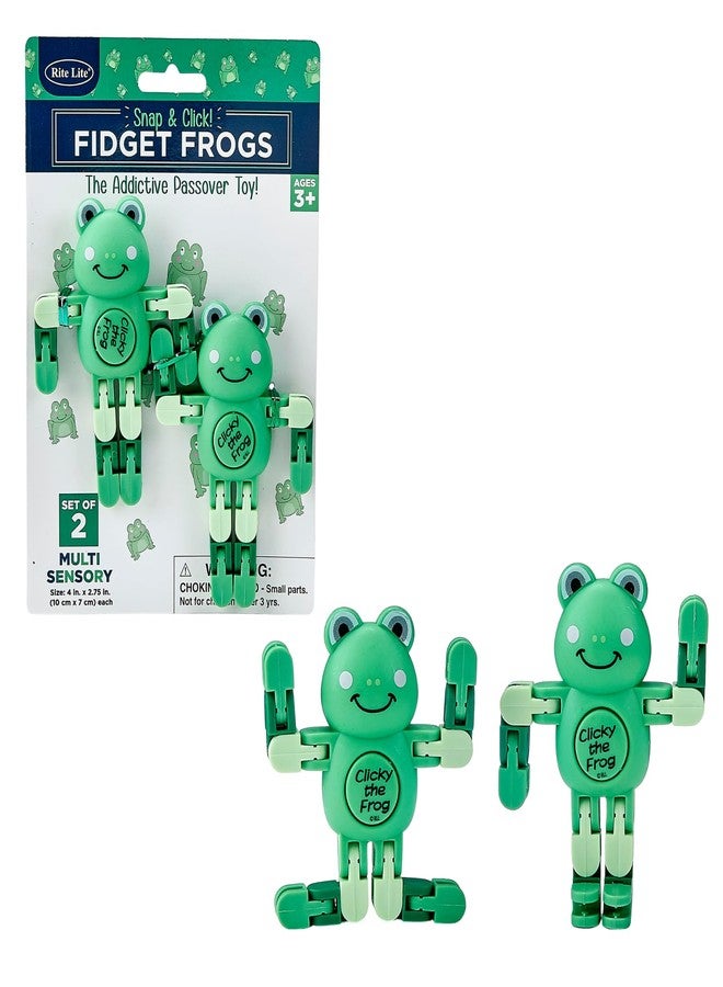 Rite Lite Passover Snap & Click Fidget Frogs Set of 2 - Pesach Seder Plague Passover Gifts Jewish Holiday Party Favors Home Decor Judaica Storytelling Fun & Educational Goodie Bag for Hours of Fun! - Image 1