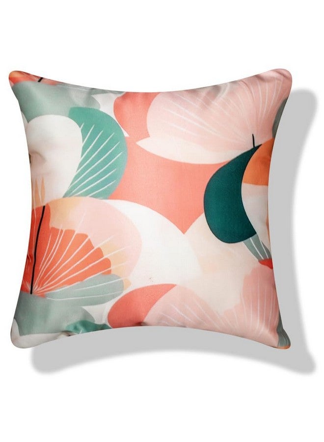 Vendola Vendola Decorative Satin 250TC Sofa Cushion Pillow Covers, Multicolor, Set of 5 Floral Cushion Covers(Foliage,16x16 Inches) - Image 3