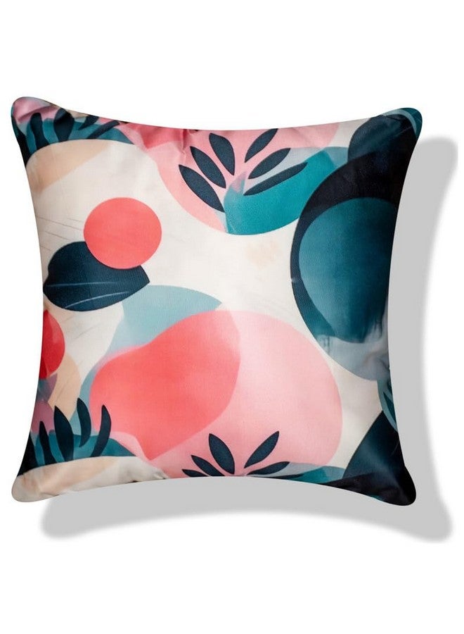 Vendola Vendola Decorative Satin 250TC Sofa Cushion Pillow Covers, Multicolor, Set of 5 Floral Cushion Covers(Foliage,16x16 Inches) - Image 5