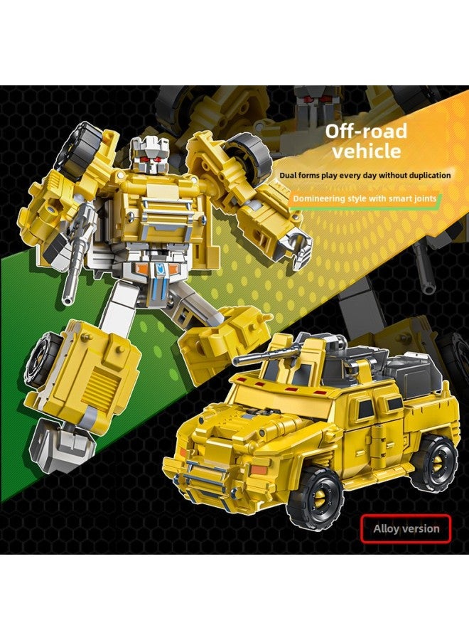 Children's Transfiguration Car Toy King Kong Alloy Hercules Genuine Fit Robot Handset Boy-Color:Alloy Version⭐Transformed Off-road Vehicle-dual Form - Image 1