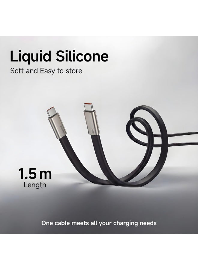 BASEMO 240W Phone Holder Cable, USB-C Type-C Data Cable with PD Fast Charging, Multi Charging Cable Kit with Stand Adapter Plug, Built-in Phone Holder, High-Speed Data Transfer, Durable Braided Design, Compatible with Xiaomi, Samsung, iPhone, iPad, MacBook, Tablets & Gaming Devices - Image 5