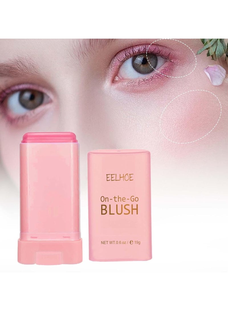 إيلهو أحمر خدود كريمي 3 في 1 - لون للخدود والشفاه والعينين سهل الاستخدام لإطلالة طبيعية ومشرقة (وردي خجول، 0.6 أونصة) - Image 2