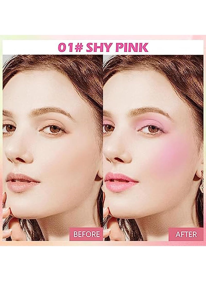 إيلهو أحمر خدود كريمي 3 في 1 - لون للخدود والشفاه والعينين سهل الاستخدام لإطلالة طبيعية ومشرقة (وردي خجول، 0.6 أونصة) - Image 5