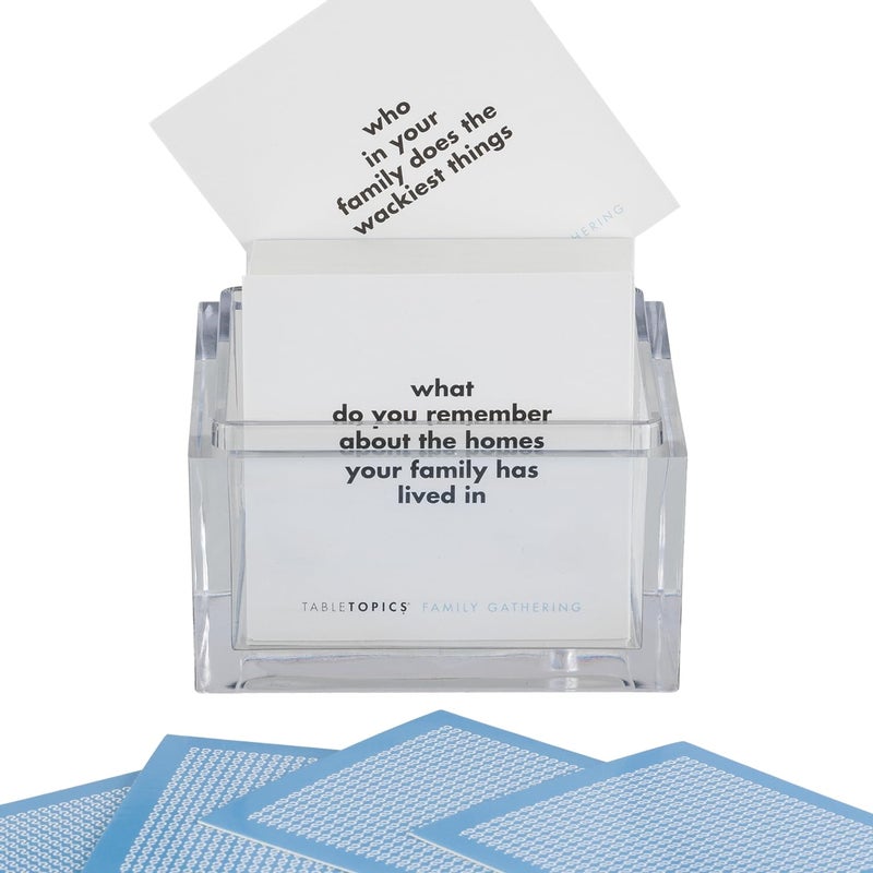 TableTopics Family Gathering - 135 Conversation Starter Question Cards for Family Parties & Reunions to Share Family Stories & Increase Bonding - Image 1