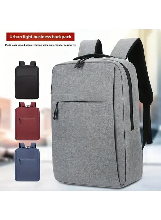 Large Capacity Travel Backpack Gray Multi Compartment Theft Proof Laptop Compartment - Image 2