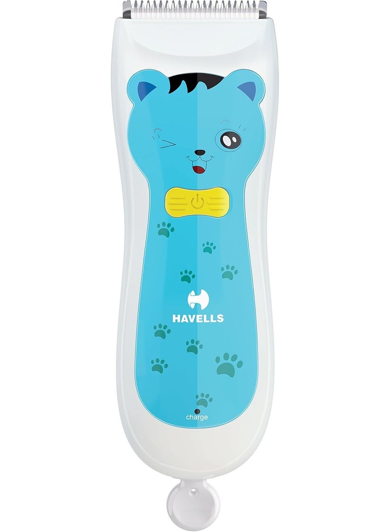 هافلز ماكينة قص شعر الأطفال القابلة لإعادة الشحن من هافيلز BC1001 (أبيض/أزرق) - Image 1