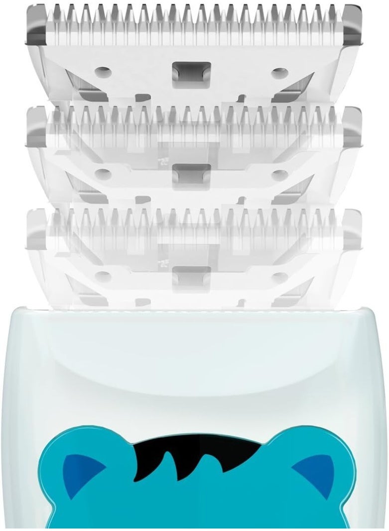 هافلز ماكينة قص شعر الأطفال القابلة لإعادة الشحن من هافيلز BC1001 (أبيض/أزرق) - Image 3